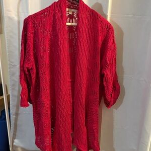 Woman Within Vibrant Knit Cardigan